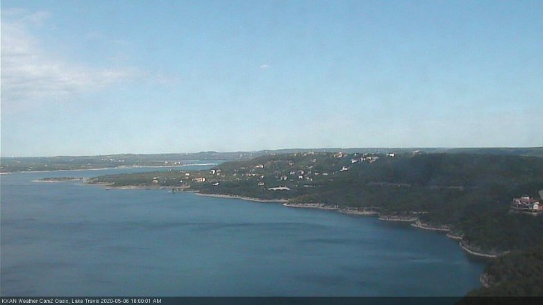 Lake Travis webcam, May 6, 2020 10:00 AM CT
