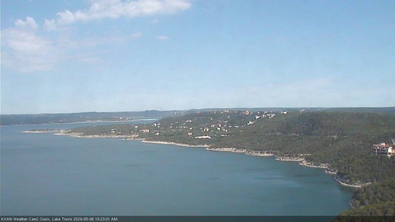 Lake Travis webcam, May 6, 2020 10:25 AM CT