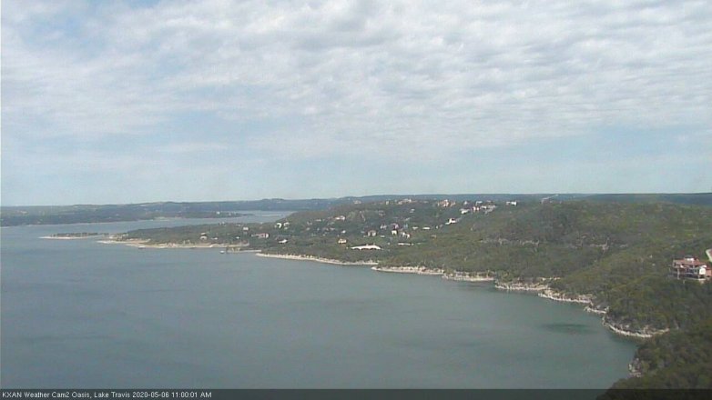 Lake Travis webcam, May 6, 2020 11:00 AM CT