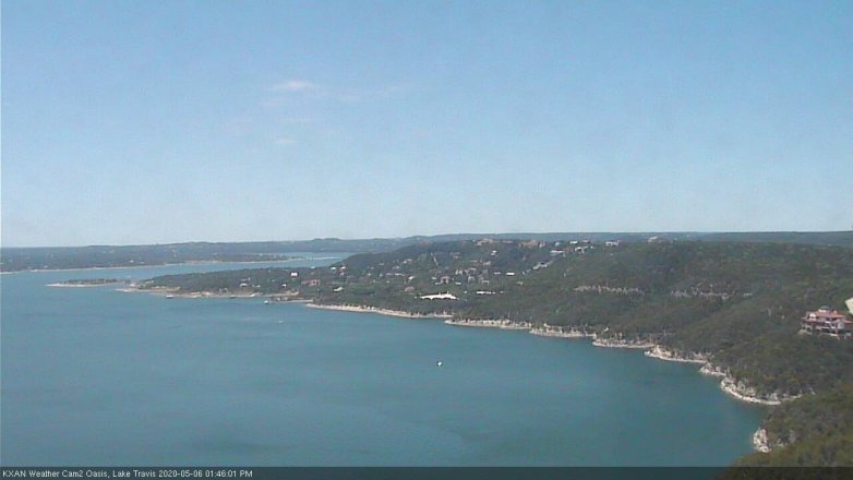 Lake Travis webcam, May 6, 2020 1:45 PM CT