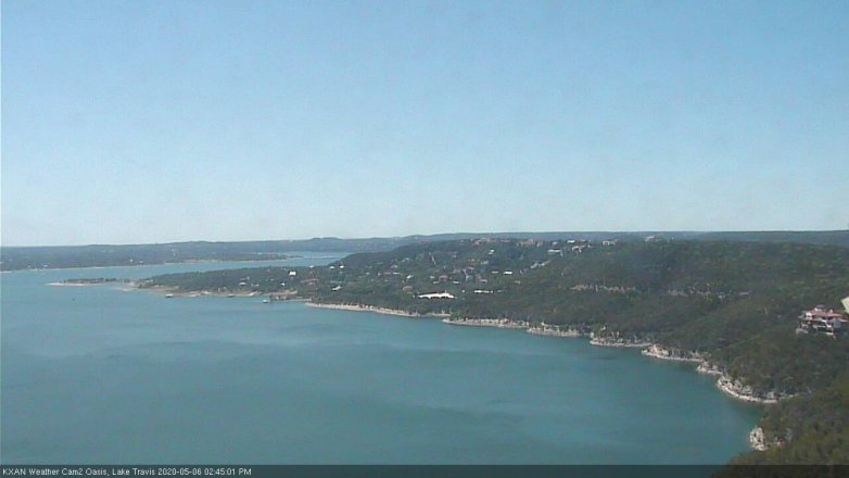 Lake Travis webcam, May 6, 2020 2:45 PM CT