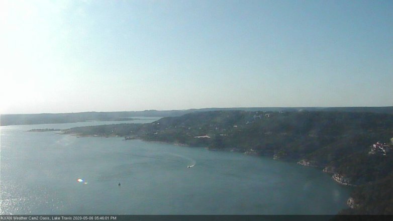 Lake Travis webcam, May 6, 2020 5:45 PM CT