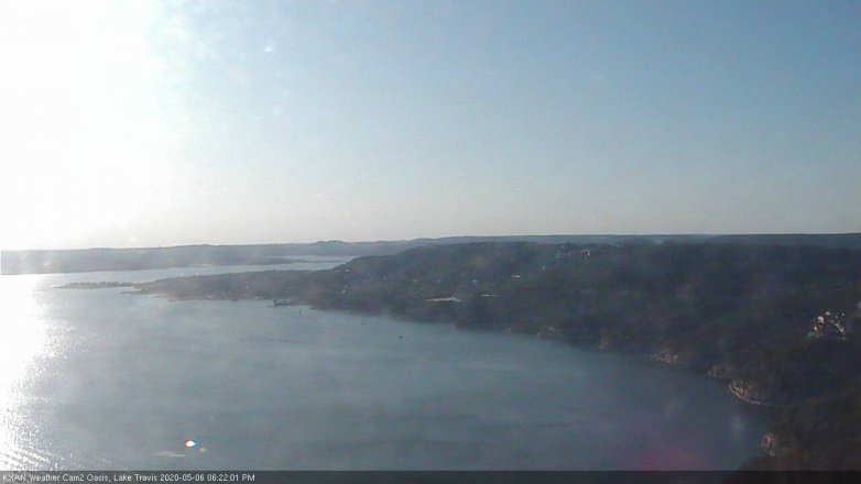 Lake Travis webcam, May 6, 2020 6:25 PM CT
