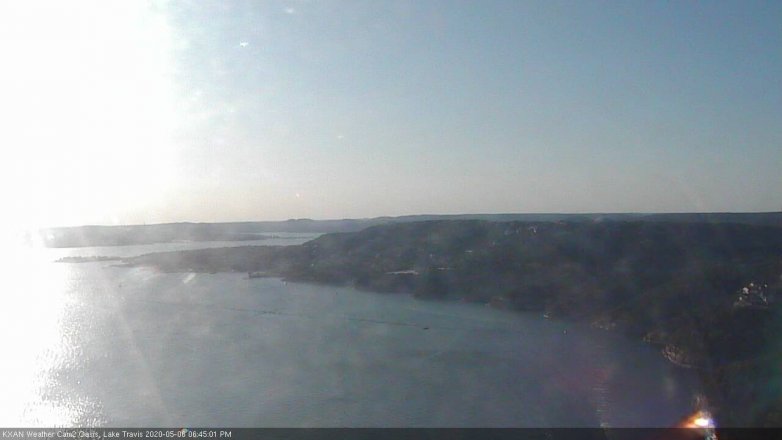 Lake Travis webcam, May 6, 2020 6:45 PM CT