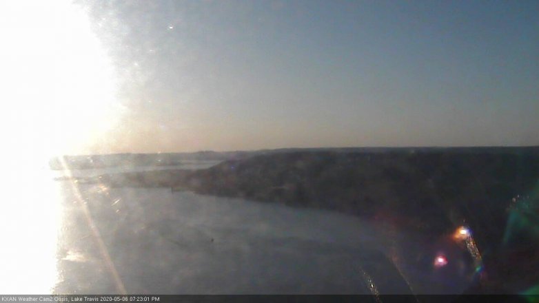 Lake Travis webcam, May 6, 2020 7:25 PM CT