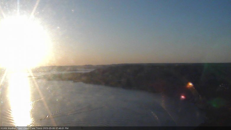 Lake Travis webcam, May 6, 2020 7:45 PM CT