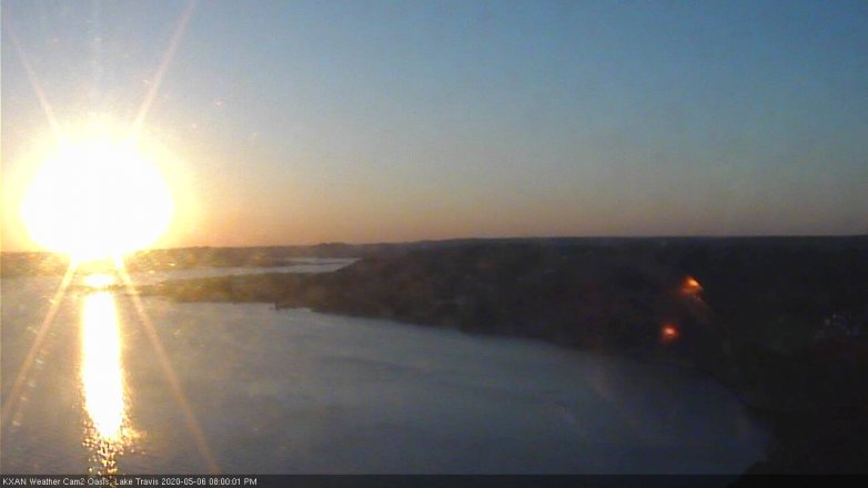 Lake Travis webcam, May 6, 2020 8:00 PM CT