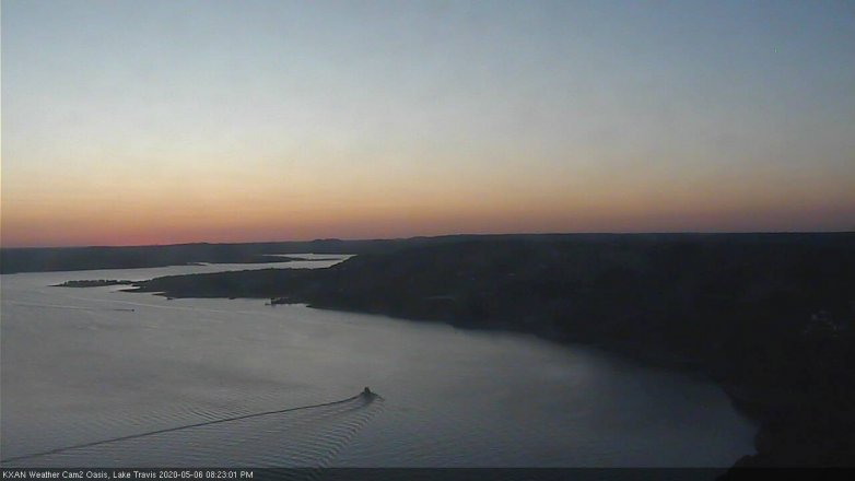 Lake Travis webcam, May 6, 2020 8:25 PM CT