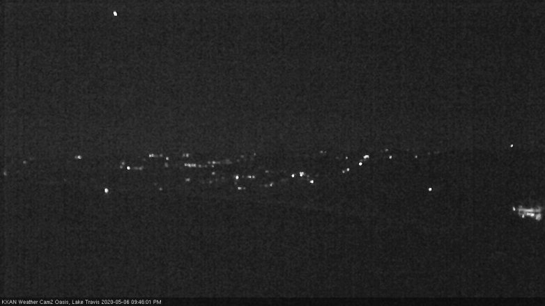 Lake Travis webcam, May 6, 2020 9:45 PM CT