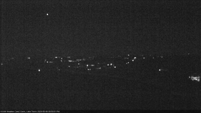 Lake Travis webcam, May 6, 2020 10:00 PM CT