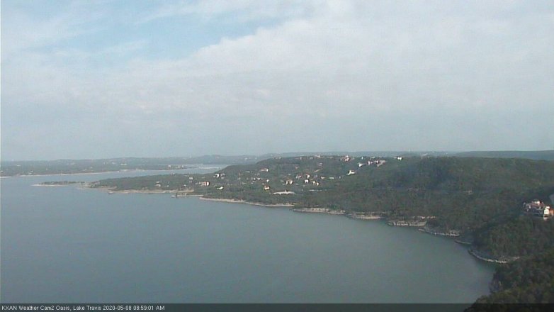 Lake Travis webcam, May 8, 2020 9:00 AM CT
