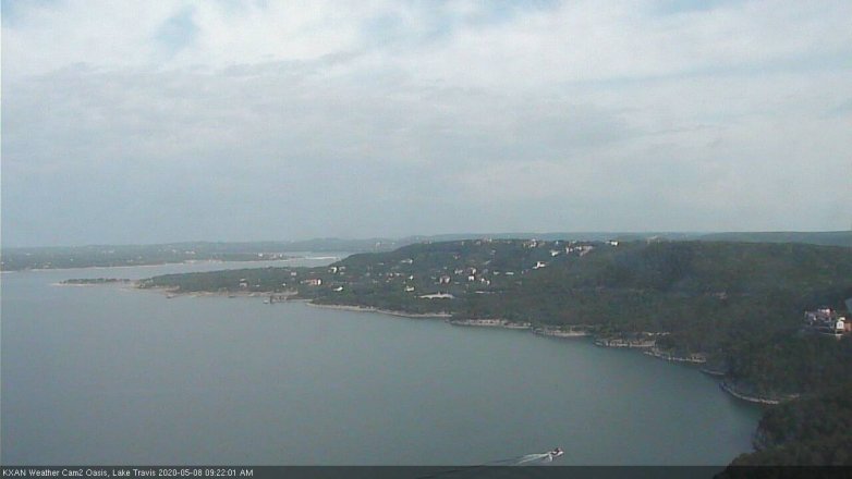 Lake Travis webcam, May 8, 2020 9:25 AM CT