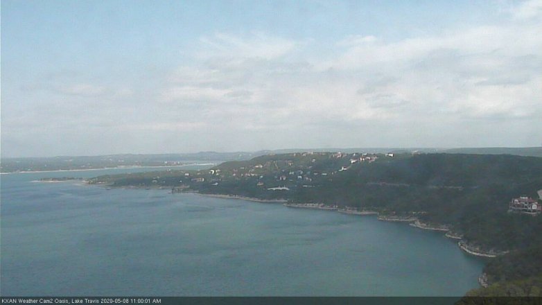 Lake Travis webcam, May 8, 2020 11:00 AM CT
