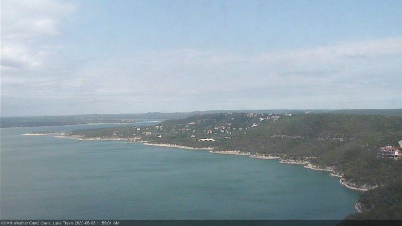 Lake Travis webcam, May 8, 2020 12:00 PM CT