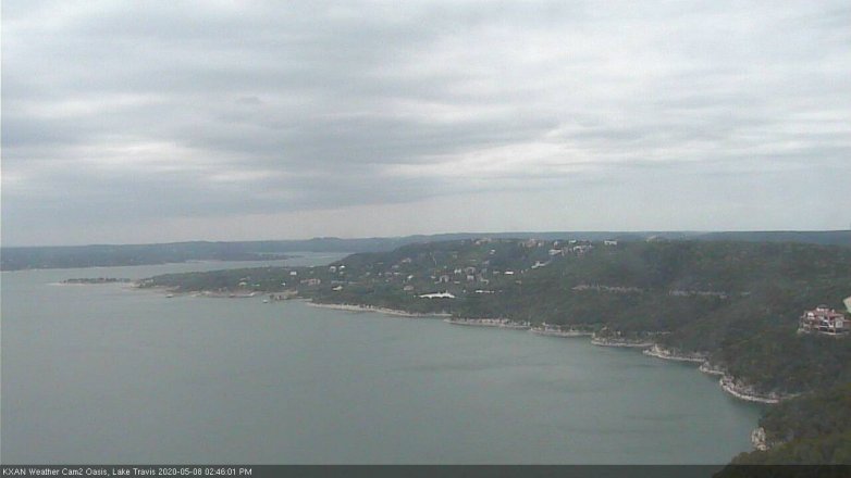 Lake Travis webcam, May 8, 2020 2:45 PM CT