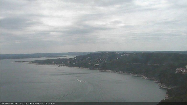 Lake Travis webcam, May 8, 2020 3:45 PM CT
