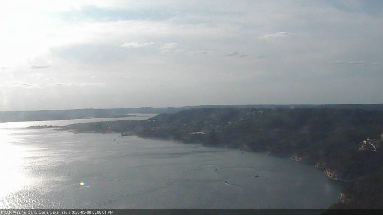 Lake Travis webcam, May 8, 2020 6:00 PM CT