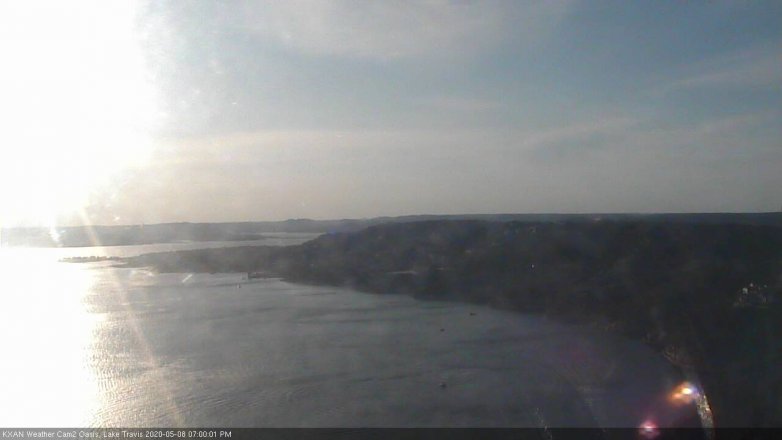 Lake Travis webcam, May 8, 2020 7:00 PM CT