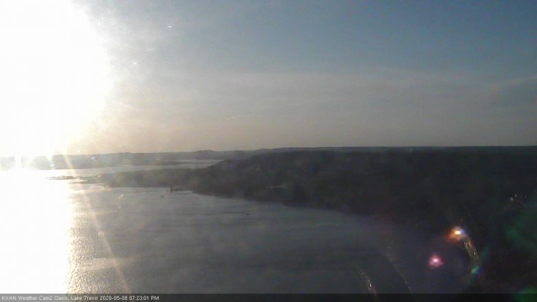 Lake Travis webcam, May 8, 2020 7:25 PM CT