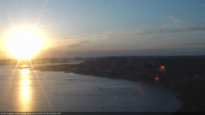 Lake Travis webcam, May 8, 2020 8:00 PM CT