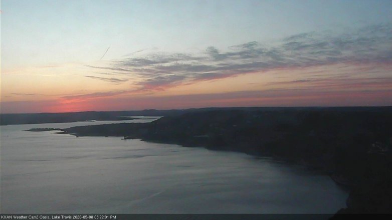 Lake Travis webcam, May 8, 2020 8:25 PM CT