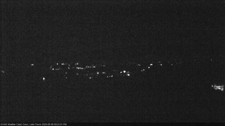 Lake Travis webcam, May 8, 2020 9:25 PM CT