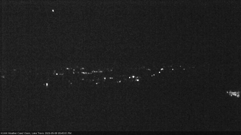 Lake Travis webcam, May 8, 2020 9:45 PM CT