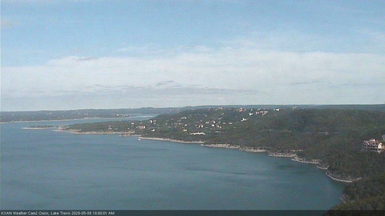 Lake Travis webcam, May 9, 2020 10:00 AM CT