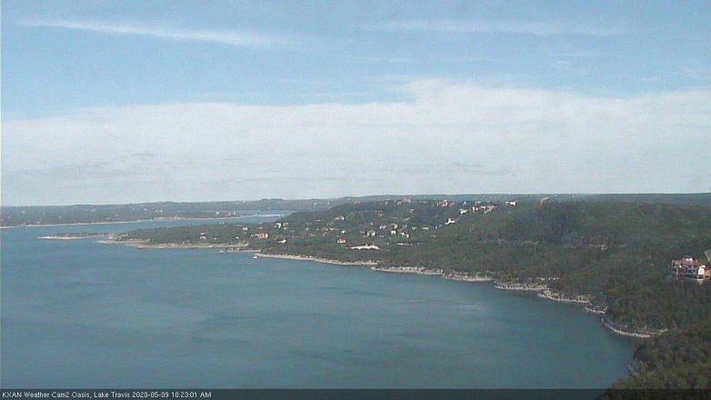 Lake Travis webcam, May 9, 2020 10:25 AM CT
