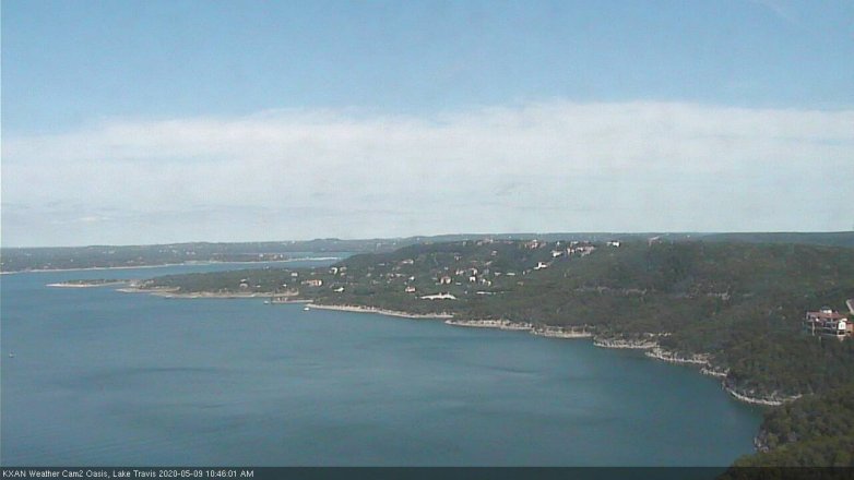 Lake Travis webcam, May 9, 2020 10:45 AM CT
