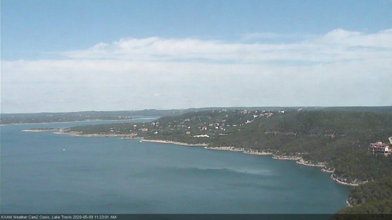 Lake Travis webcam, May 9, 2020 11:25 AM CT