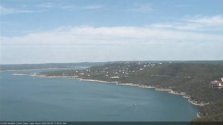 Lake Travis webcam, May 9, 2020 11:45 AM CT