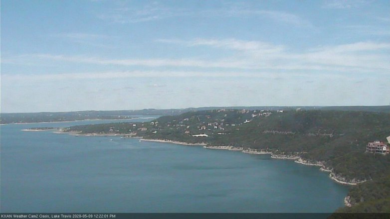 Lake Travis webcam, May 9, 2020 12:25 PM CT