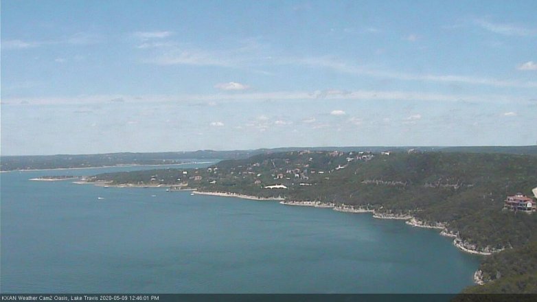 Lake Travis webcam, May 9, 2020 12:45 PM CT