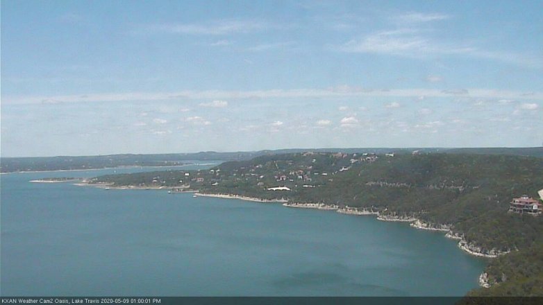 Lake Travis webcam, May 9, 2020 1:00 PM CT