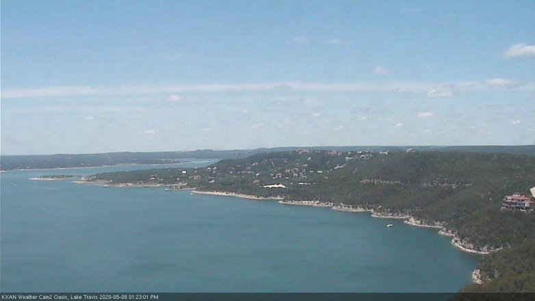 Lake Travis webcam, May 9, 2020 1:25 PM CT