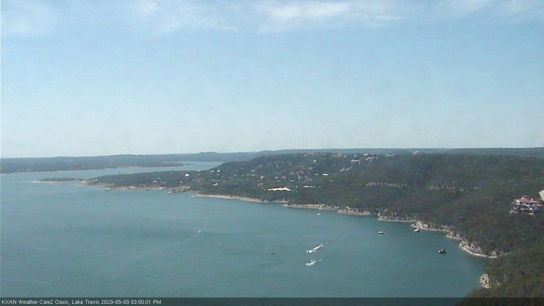 Lake Travis webcam, May 9, 2020 3:00 PM CT
