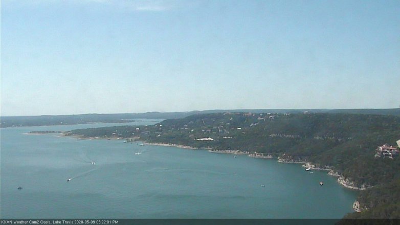 Lake Travis webcam, May 9, 2020 3:25 PM CT