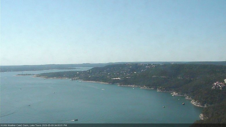 Lake Travis webcam, May 9, 2020 4:00 PM CT