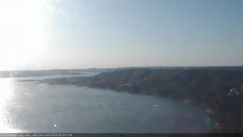 Lake Travis webcam, May 9, 2020 6:25 PM CT