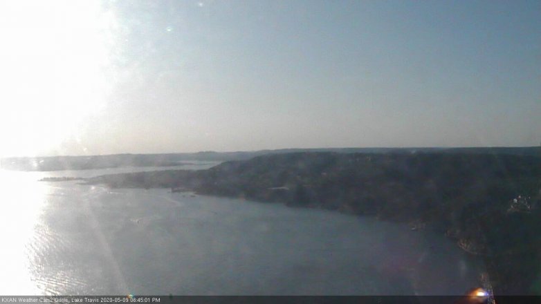 Lake Travis webcam, May 9, 2020 6:45 PM CT