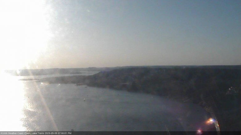 Lake Travis webcam, May 9, 2020 7:00 PM CT