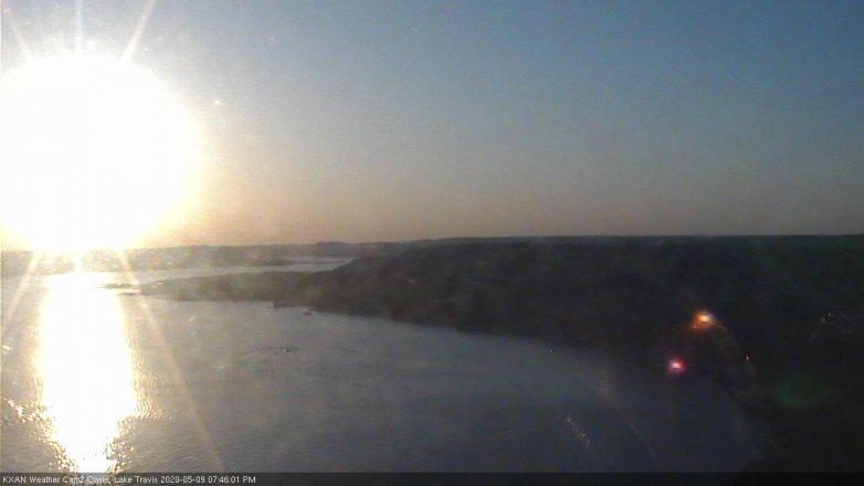 Lake Travis webcam, May 9, 2020 7:45 PM CT