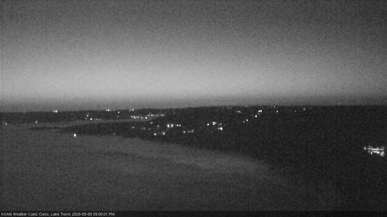 Lake Travis webcam, May 9, 2020 9:00 PM CT