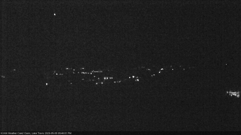 Lake Travis webcam, May 9, 2020 9:45 PM CT