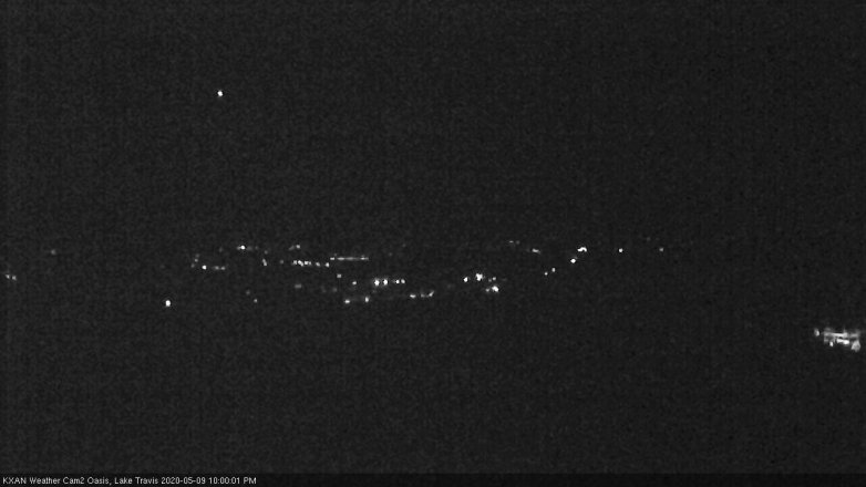 Lake Travis webcam, May 9, 2020 10:00 PM CT