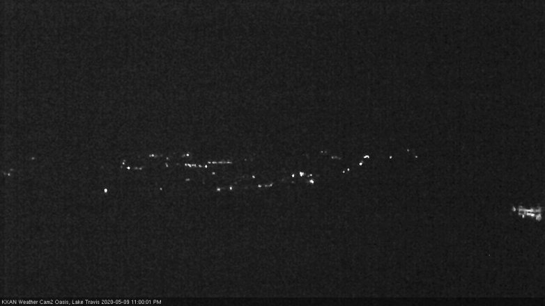 Lake Travis webcam, May 9, 2020 11:00 PM CT