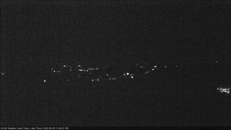 Lake Travis webcam, May 9, 2020 11:45 PM CT