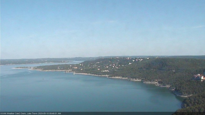 Lake Travis webcam, May 10, 2020 9:45 AM CT