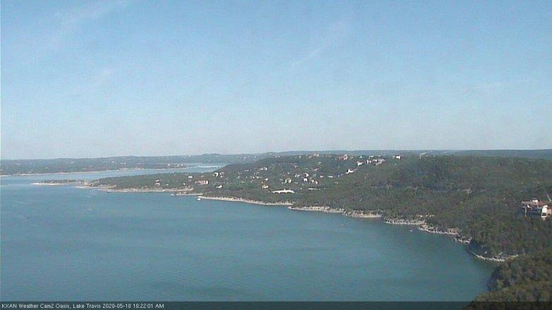 Lake Travis webcam, May 10, 2020 10:25 AM CT